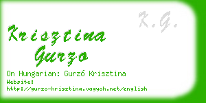 krisztina gurzo business card